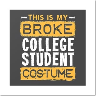 College Student Costume Halloween Posters and Art